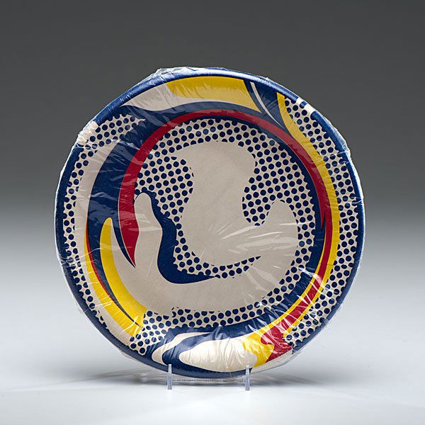 Paper Plates by Roy Lichtenstein : Roy Lichtenstein (American, 1923-1997). Screenprints, in yellow, red and blue on white paper plate. From an unknown numbered edition, published by Bert Stern, and marked on back of each plate Roy