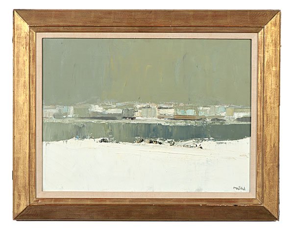 Paris, Les Quais de la Seine by Roger Muhl : Roger Muhl (French, 1929-2008). Oil on canvas, signed l.r. and titled on canvas verso, gallery label on verso, dated MA 67; 23 x 31.5 in. (sight).