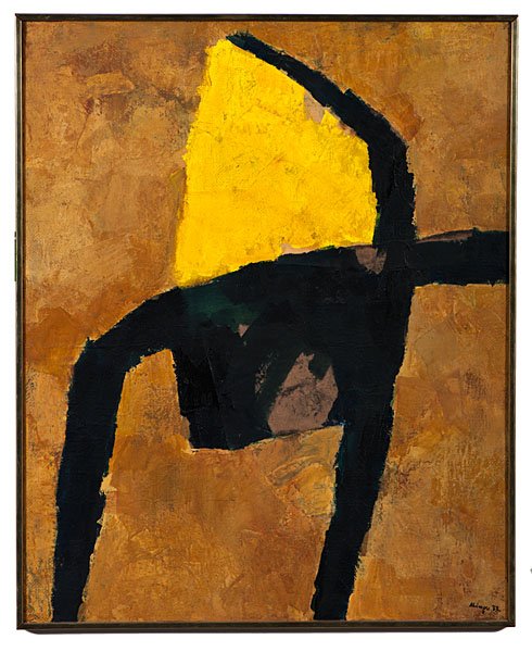 Rare and Early Collage by Sculptor Susumu Shingu : Susumu Shingu (Japanese, b. 1937). Untitled, an abstract collage, acrylic, signed and dated 63 l.r.; 39 x 31.5 in. (sight).