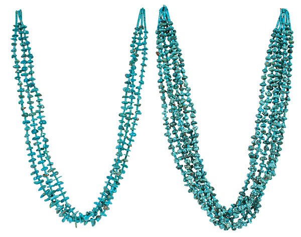 Santo Domingo Turquoise Nugget Necklaces 