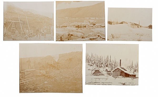 Yukon Territory Photographs by Goetzman : Yukon Territory Photographs by Goetzman Lot of 5 photographs of Dawson, Yukon, ca 1900-1903, by photographer H.J. Goetzman. All are silver gelatin prints mounted to 10 x 12 in., with titles in the 
