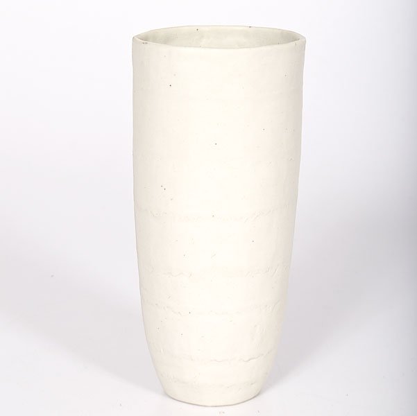 Jane Hartsook (1916-2004, USA) : Jane Hartsook (1916-2004, USA) White Vase Porcelain ht. 8, dia. 3.75 inches Artist signature on base. Hartsook was a well-known New York ceramic artist who established The Jane Hartsook Gallery at G