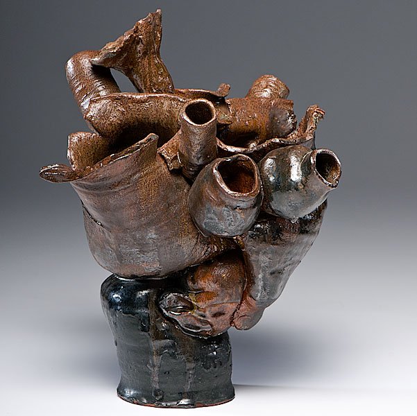 Irv Tepper (1947, USA) : Irv Tepper (1947, USA) Untitled c.1969 Stoneware ht. 13.5, dia. 10 inches Artist signature underglaze at foot