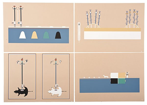 Where the Two Came to Their Father: A Navajo Way: 18 pochoir prints housed within original box. From Where the Two Came to Their Father: A Navajo War Ceremonial by Maud Oakes and Joseph Campbell, published by Bollingen Series, Old Dominion Foundati