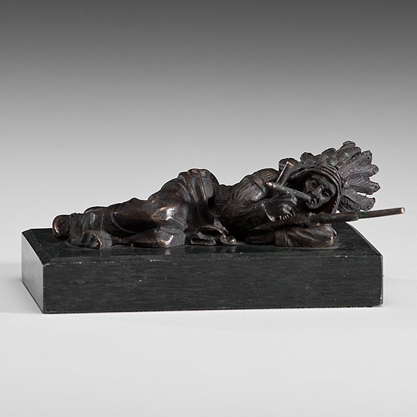 Carl Kauba (German, 1865-1922) Bronze : Carl Kauba (German, 1865-1922). Bronze on marble base, signed at foot; length 6 in. Provenance: From the Collection of Jan Sorgenfrei (1943-2013), Ohio
