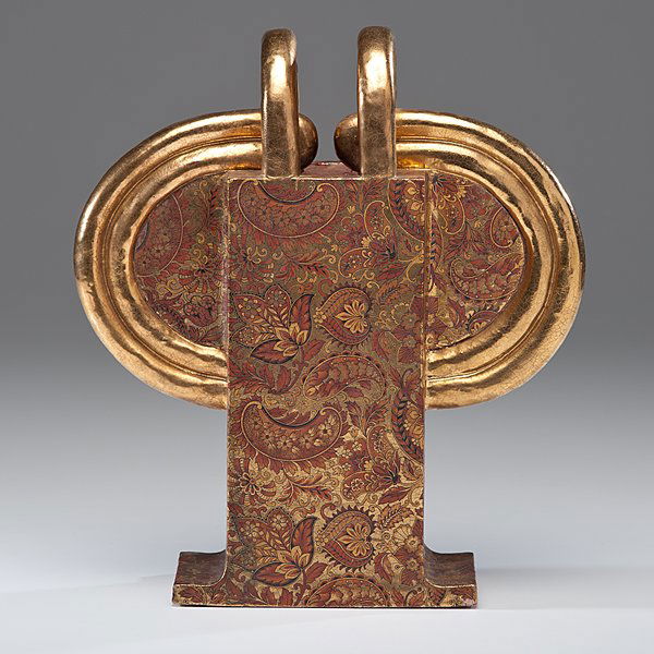 Howard Kottler (1930-1989; USA) : Howard Kottler (1930-1989; USA) Paisley Pot ca 1970 Whiteware; wd. 11 in. x dp. 4 in. x ht. 12.5 in. Incised signature on Base. Considered to be way ahead of his time, Kottler was an exceptional Po