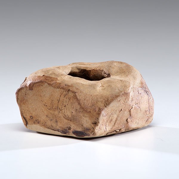 Ken Price (1935-2012; USA) : Ken Price (1935-2012; USA) Rock Vase ca 1959 Stoneware; ht. 1.75, wd. 3.25, dp. 3.5 in. Artist signature on base