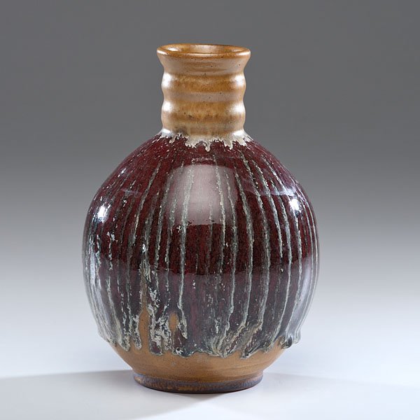 Harding Black (1933-2004; USA) : Harding Black (1933-2004; USA) Vase ca 1960 ht. 8.5, dia. 5 in. Artist signature on base. Born in San Antonio, Texas, in 1912. Black had no formal training, but learned wheel-throwing from fellow Am