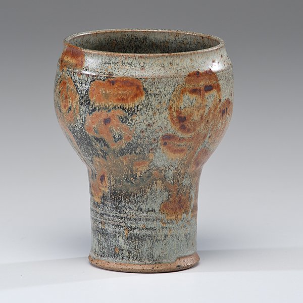 Ted Randall (1914-1985; USA) : Ted Randall (1914-1985; USA) Footed Bowl ca 1960 ht. 5, dia, 3.5 in. Artist signature on base. Randall studied, worked, and taught ceramics at Alfred University over the course of five decades, even