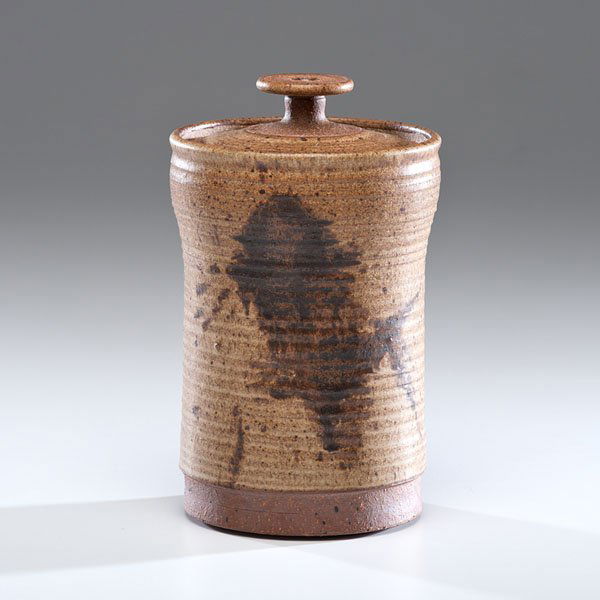 Don Reitz (1929; USA) : Don Reitz (1929; USA) Covered Jar ca 1960 ht. 8.5, dia. 5 in. Artist signature on base.