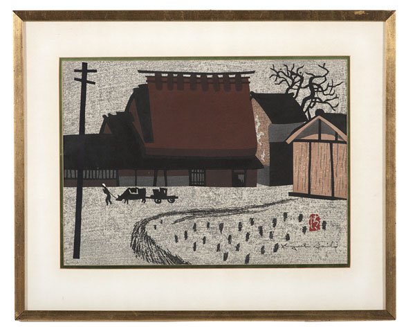 Nara by Kiyoshi Saito : Nara by Kiyoshi Saito Kiyoshi Saito (Japanese, 1907-1997). Woodblock on paper, signed in plate; 14.5 x 20.5 in. (sight).