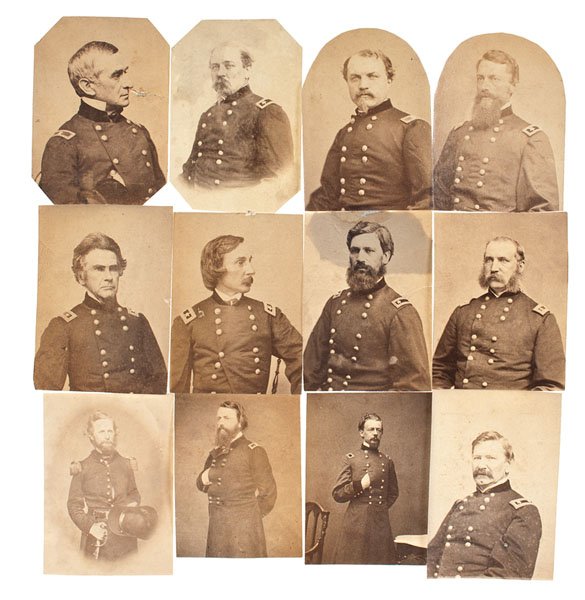 Civil War Albumen Photographs of Union Generals : Civil War Albumen Photographs of Union Generals Lot of 12 unmounted, CDV-sized albumen photographs of the following Union Generals: Robert Anderson (Hero at Fort Sumter, 4/61); William W. Averell;