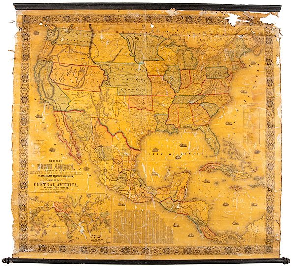 Jacob Monk Map of the United States, 1854 : Jacob Monk Map of the United States, 1854 Monk, Jacob. New Map of that Portion of North America Exhibiting the United States and Territories, the Canadas, New Brunswick, Nova Scotia, and Mexico, als
