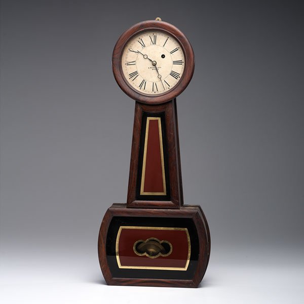 E. Howard & Co. Banjo Wall Clock : E. Howard & Co. Banjo Wall Clock American (Boston), late 19th century. An old (possibly antique) clock case in rosewood-grained cherry, housing a ca 1880s signed E. Howard and Co. movement, with a