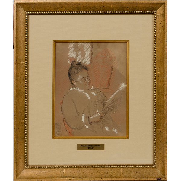 Mother by William McGregor Paxton : Mother by William McGregor Paxton William McGregor Paxton (American/Indiana, 1869-1941). Pastel on paper, identified by plaque; 9.25 x 7.5 in. (sight). Provenance: The Clarence and Mildred Long