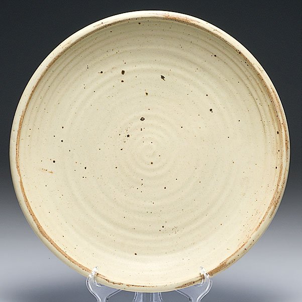 Special Highfire Yellow Platter by Otto Heino : Special Highfire Yellow Platter by Otto Heino Otto Heino (American, 1915-2009), late 20th century. Large Heino Special Highfire Yellow Platter, 1999, with artist's signature incised on base; ht. 2