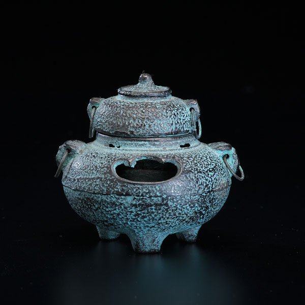 Double Bowl Incense Burner : Double Bowl Incense Burner Japanese, late 19th century. A bronze incense burner with two bowls, the smaller one functioning as a cover for the larger one, and a lid for the smaller bowl. Both bowls