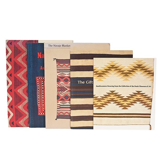 [Exhibition] Navajo Textiles, From the Library of: [Exhibition] Navajo Textiles, From the Library of Richard Pohrt Jr. lot of 5, including: Garrigan, John. Southwestern Weaving from the Collection of the Stark Museum. Nelda C. and H.J. Luther Star
