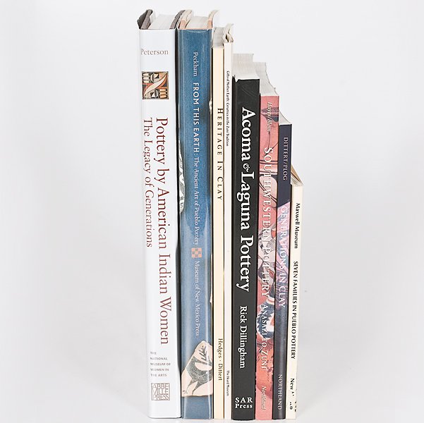 [Southwest] Books on Pueblo Pottery, From the Library: [Southwest] Books on Pueblo Pottery, From the Library of Richard Pohrt Jr. lot of 8, includes: Dillingham, Rick. Acoma and Laguna Pottery. School of American Research Press: Santa Fe. 1992. Ditter