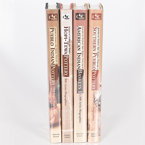 [Southwest] Gregory Schaaf's Artist References, Pottery: [Southwest] Gregory Schaaf's Artist References, Pottery and Baskets, From the Library of Richard Pohrt Jr. lot of 4, includes: Hopi-Tewa Pottery: 500 Artist Biographies. CIAC Press: Santa Fe. 1998. 