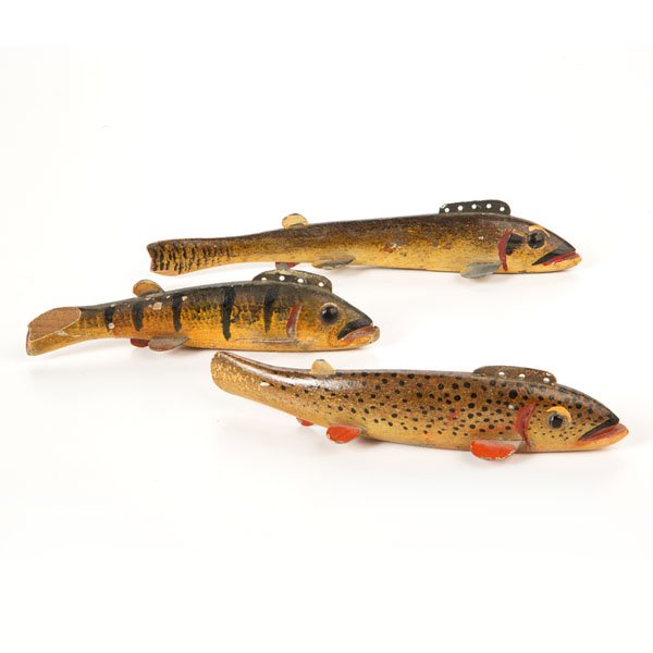 Oscar Peterson Carved and Painted Fish Decoys