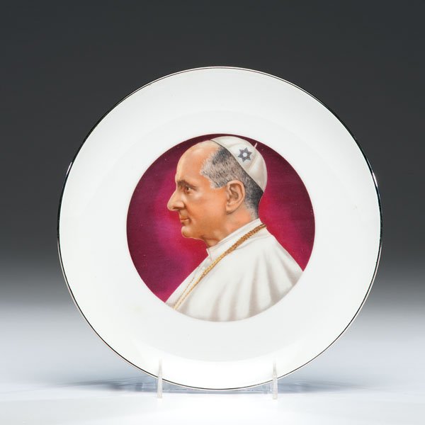 Howard Kottler (1930-1989; USA) : Howard Kottler (1930-1989; USA) Bar Mitzvah Boy ca 1969 Porcelain with custom transfer; ht. 1, dia. 10.25 in. Artist name on reverse. Provenance: Purchased directly from the Artist