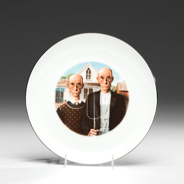 Howard Kottler (1930-1989; USA) : Howard Kottler (1930-1989; USA) Look Alikes ca 1972 Porcelain with custom transfer; ht. 1, dia. 10.25 Artist's name on reverse.Considered to be way ahead of his time, Kottler was an exceptional Pop