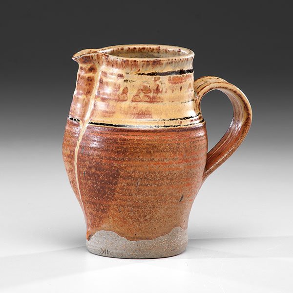Karen Karnes (1925; USA) : Karen Karnes (1925; USA) Handled Pitcher ca 1969 Wood-fired stoneware; ht. 7, wd. 6.5 in. Artist's stamp at foot. Karen Karnes, an American ceramist, best known for her earth-toned stoneware cerami