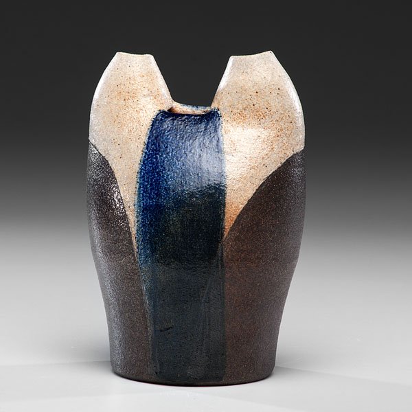 Karen Karnes (1925; USA) : Karen Karnes (1925; USA) Tulip Vase ca 1992 Glazed Stoneware; ht. 9, wd. 5.5 in. Artist's stamp at foot. Karen Karnes, an American ceramist, best known for her earth-toned stoneware ceramics. Bo