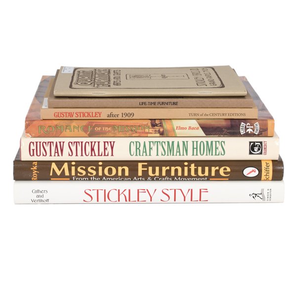 Group of Books on Stickley and Mission Furniture : Group of Books on Stickley and Mission Furniture A group of seven books and catalogs on Stickley and Mission furniture including a 1981 reprint of Stickley's Quaint Furniture Arts and Crafts catalog