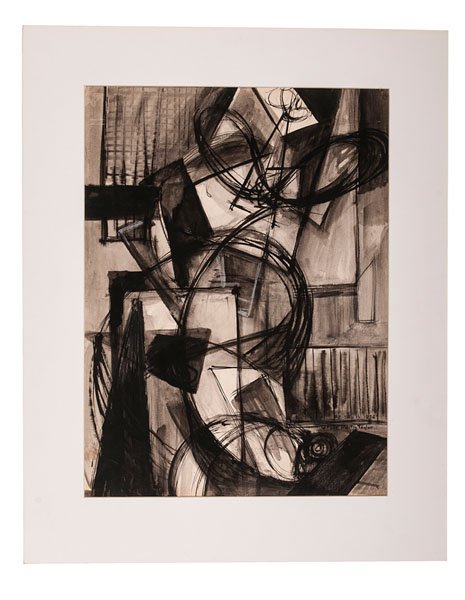 #2 by Grace Martin Taylor : #2 by Grace Martin Taylor Grace Martin Taylor (American, West Virginia, 1903-1995), 1956. An abstract Modernist watercolor in shades of black, white, and grey, signed Grace Martin Taylor, dated July