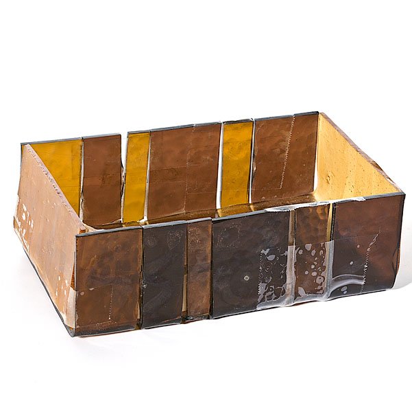 An Early Glass Basket, by Dale Chihuly : An Early Glass Basket, by Dale Chihuly Dale Chihuly (American, b. 1941). An early glass basket in seven segments of amber and brown glass. Gifted to the previous owners by Chihuly when he first star