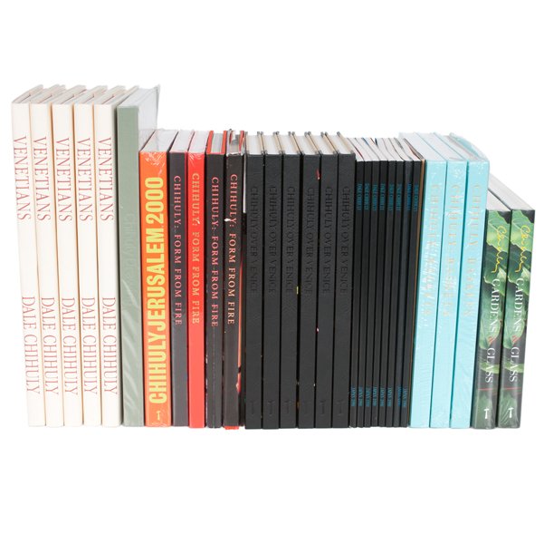 Collections of Books About Dale Chihuly's Work : Collections of Books About Dale Chihuly's Work American, late 1980s-1990s. A collection of thirty-two museum catalogs about exhibitions of Dale Chihuly's work. Most books are signed by the artist hi