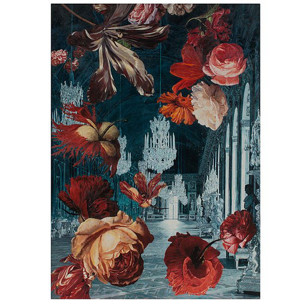 Falling Flowers - Baroque Ceiling #1, by James McGrath : Falling Flowers - Baroque Ceiling #1, by James McGrath James McGrath (Australian, b. 1969). Large and impressive oil on canvas titled Falling Flowers - Baroque Ceiling #1. Lot includes the hardcover