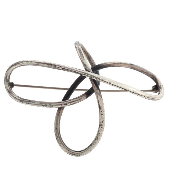 Art Smith Free-Form Brooch in Sterling : Genuine Art Smith sterling silver free-form brooch. 3 in. x 2 in. Arthur Smith was born to Jamaican parents in Cuba in 1917. His family settled in Brooklyn in 1920 and Smith showed artistic talent at
