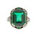 A 14 Karat White Gold Enameled Filigree Ring