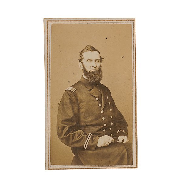 Naval Paymaster, George Work, USS Tecumseh: Naval Paymaster, George Work, USS Tecumseh, Drowned during Battle of Mobile Bay, CDV CDV by S.I. & C.W. Hallett, New York, pencil identified on verso George Work / A.A. Paymaster of Steamer Tecumseh
