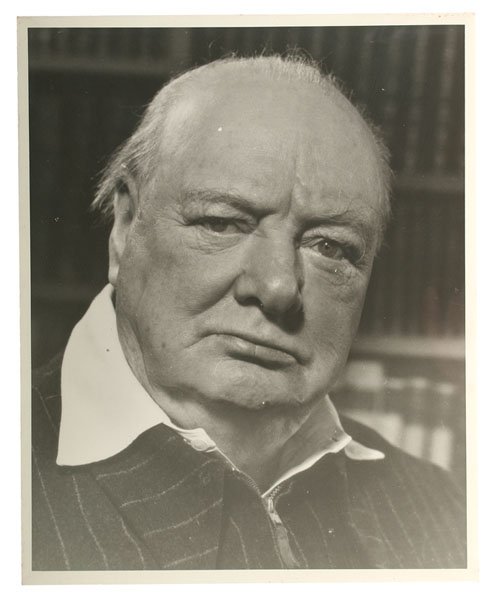 Winston Churchill Photograph by Philippe Halsman : Silver gelatin photograph, 8 x 10 in., of Winston Churchill by the photographer Philippe Halsman (Russian [Latvian] -American, 1906-1979), featured on the November 2, 1953, cover of LIFE magazine. The