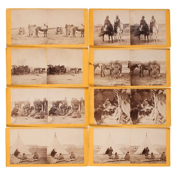 Alexander Gardner, Fort Laramie Treaty, 1868,: Alexander Gardner. Fort Laramie Treaty. 1868. 32 albumen stereoviews. Images of Native Americans from the Arapaho, Northern Cheyenne, Crow, and the Brule, Oglala and Miniconjou Dakota, each at