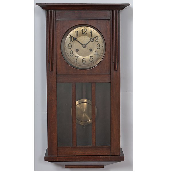 Continental Wall Clock : Continental Wall Clock Continental (German), ca 1920s. An eight-day time and strike wall clock; ht. 28, wd. 14.75, dp. 7 in.