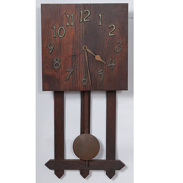 The E. Ingraham Company Arts and Crafts Wall Clock