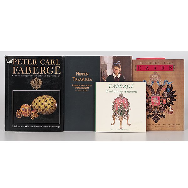 Group of Books on Russian Art : Group of Books on Russian Art A lot of four books on assorted topics in Russian art including Faberge Fantasies & Treasures by Geza von Habsburg, Hidden Treasures: Russian and Soviet Impressionism, 