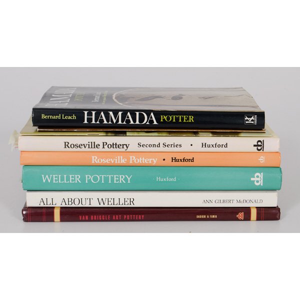 Group of Weller, Roseville and Van Briggle Reference: Group of Weller, Roseville and Van Briggle Reference Books A lot of eight reference books including, Hamada Potter by Bernard Leach, 1990, The Collector's Encyclopedia of Van Briggle Art Pottery