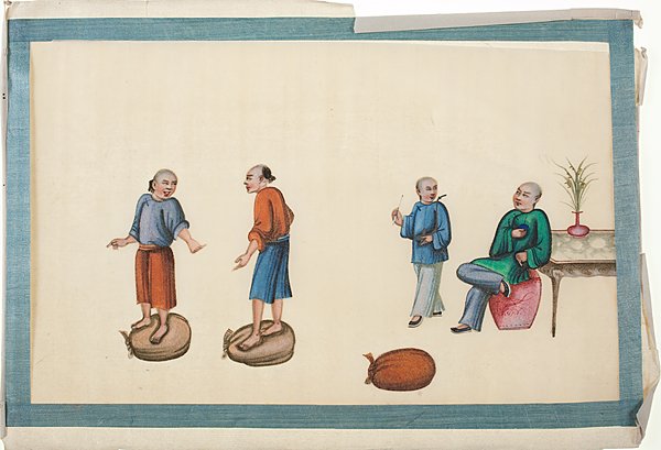 Canton Watercolor Portfolio by Wing Tai Hing : Canton Watercolor Portfolio by Wing Tai Hing Wing Tai Hing (Chinese, active 19th century). A collection of ten watercolors on rice paper depicting various scenes with figures engaged in the producti