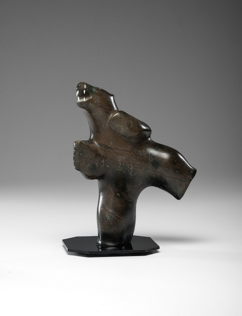 Pauta Saila (Inuit, 1916-2009) Dancing Bear Stone: Pauta Saila (Inuit, 1916-2009) Dancing Bear Stone Sculpture signed in Roman on foot, height 15 in. x length 13.5 in. late 20th century