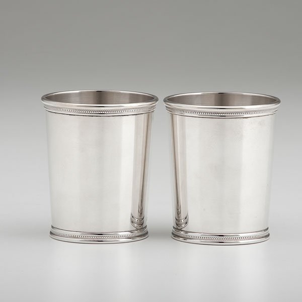 Wakefield Scearce Nixon Administration Julep Cups : Wakefield Scearce Nixon Administration Julep Cups American, ca 1969-1974. A pair of sterling silver presidential julep cups by Wakefield Scearce, each stamped Mark J. Scearce/Shelbyville/Kentucky wi