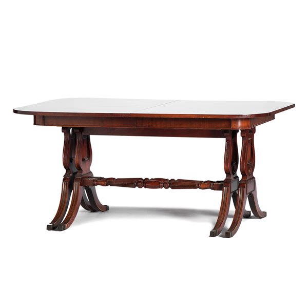 Lyre Base Mahogany Dining Table With Chairs Oct 10 2014 Cowan S Auctions In Oh