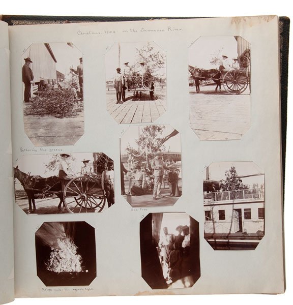 Colonel Robert M. Thompson Family Travelogue Featuring: Colonel Robert M. Thompson Family Travelogue Featuring Photographs of the American South & Cuba, 1904-1907 Album with leather-covered boards, 15.25 x 16 in., containing 750+ photographs, most on pr