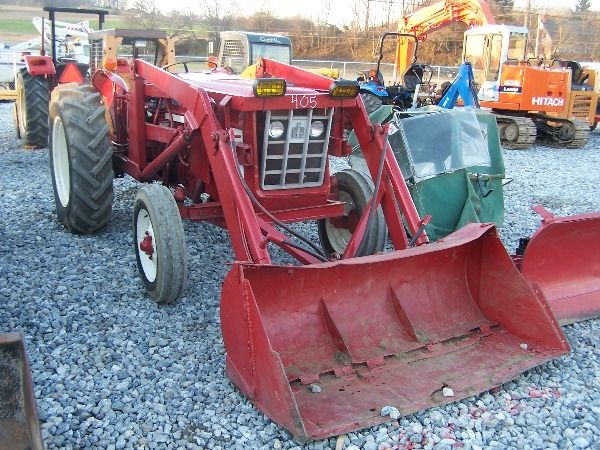 International 444 Diesel Farm tractor w/ Attachmen: Tractor runs and operates good. We checked it out and everything works as it should. This unit comes with: Diesel Engine Factory Loader Factory Blade New Rubber Approx 40hp Cat 1 3pt Standard 540 Pto