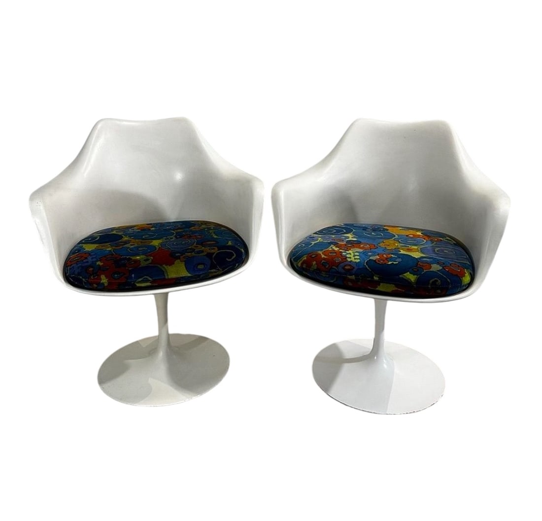 Eero Saarinen for Knoll, Tulip Chair in Jack Lenor Larsen Fabric (1 of 7)